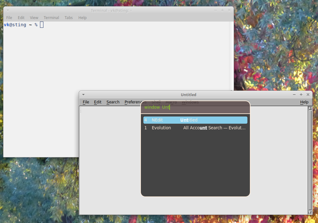 Switching Windows and Desktops According to Window Names and Text Search